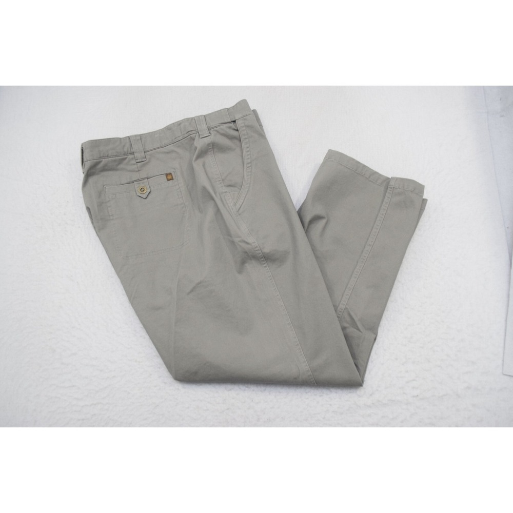 Territory Ahead Chino Pants Gray Flat Front Stretch Mens Size 42 x‎ 30